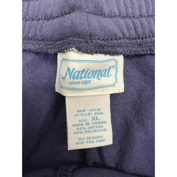 National Womens Two Piece Pant Set Size XL Navy Blue Cardigan and Sweatpants - Picture 8 of 16